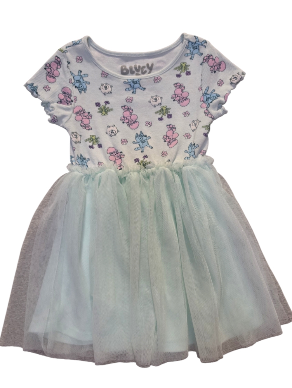 Bluey Pastel Tulle Dress - Mint/Seafoam - Size 2t
